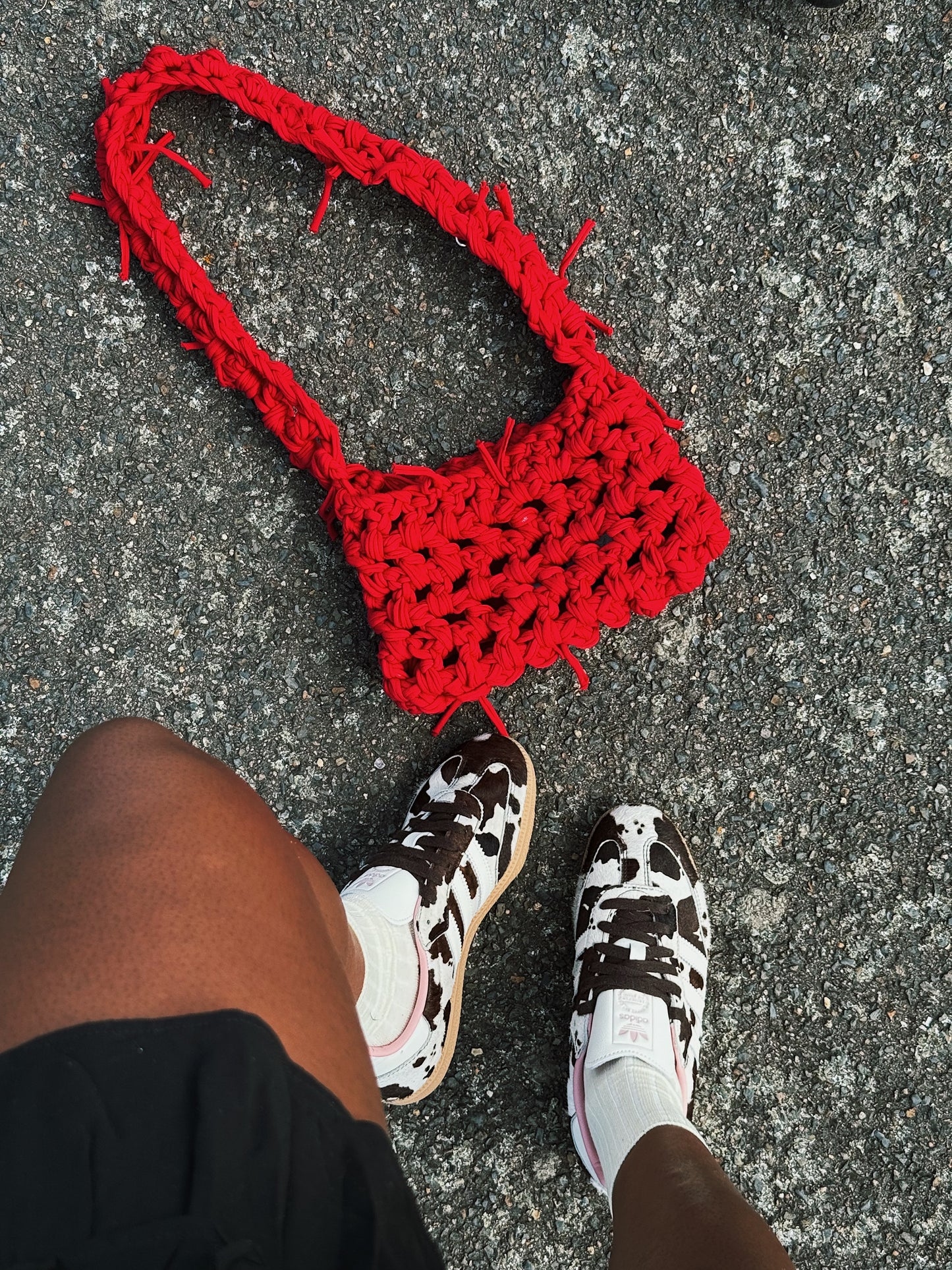 MESH SHOULDER BAG - RUBY