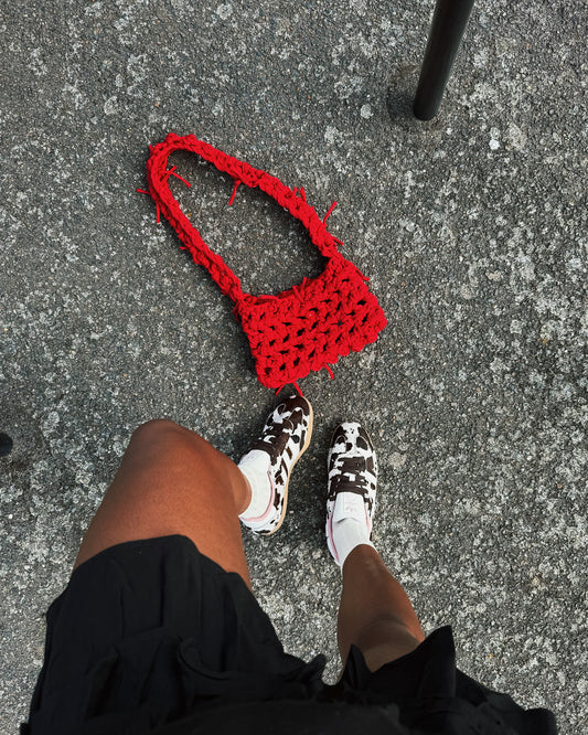 MESH SHOULDER BAG - RUBY