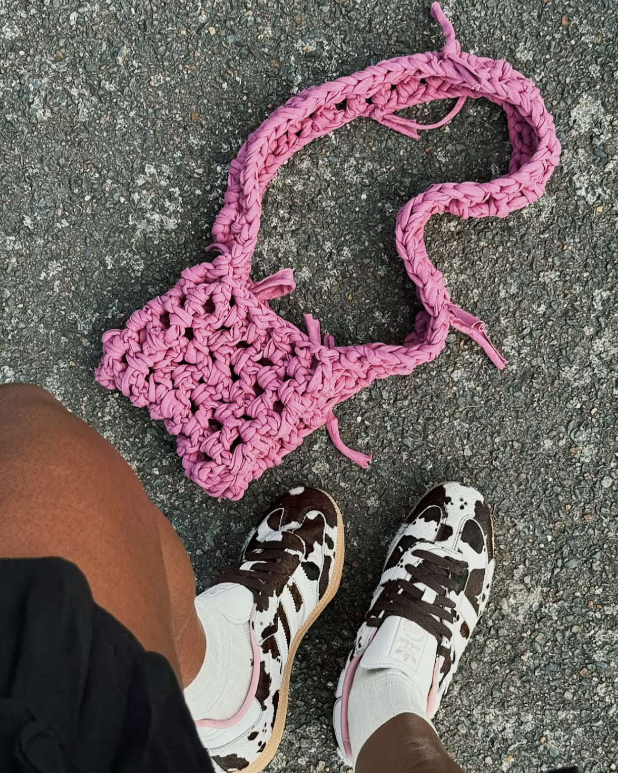 MESH SHOULDER BAG - PEONY