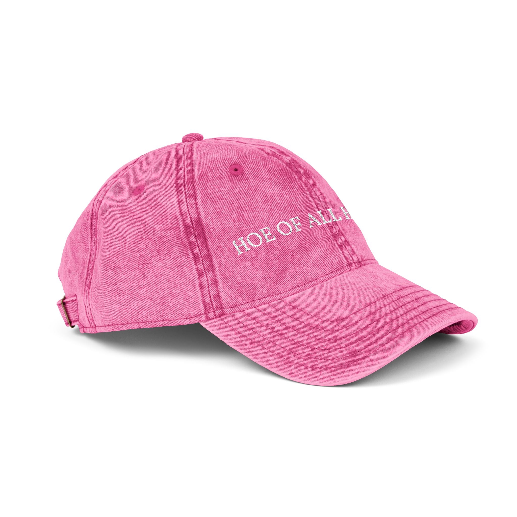 Hoe Of All Hobbies - Vintage Wash Embroidered Dad Cap