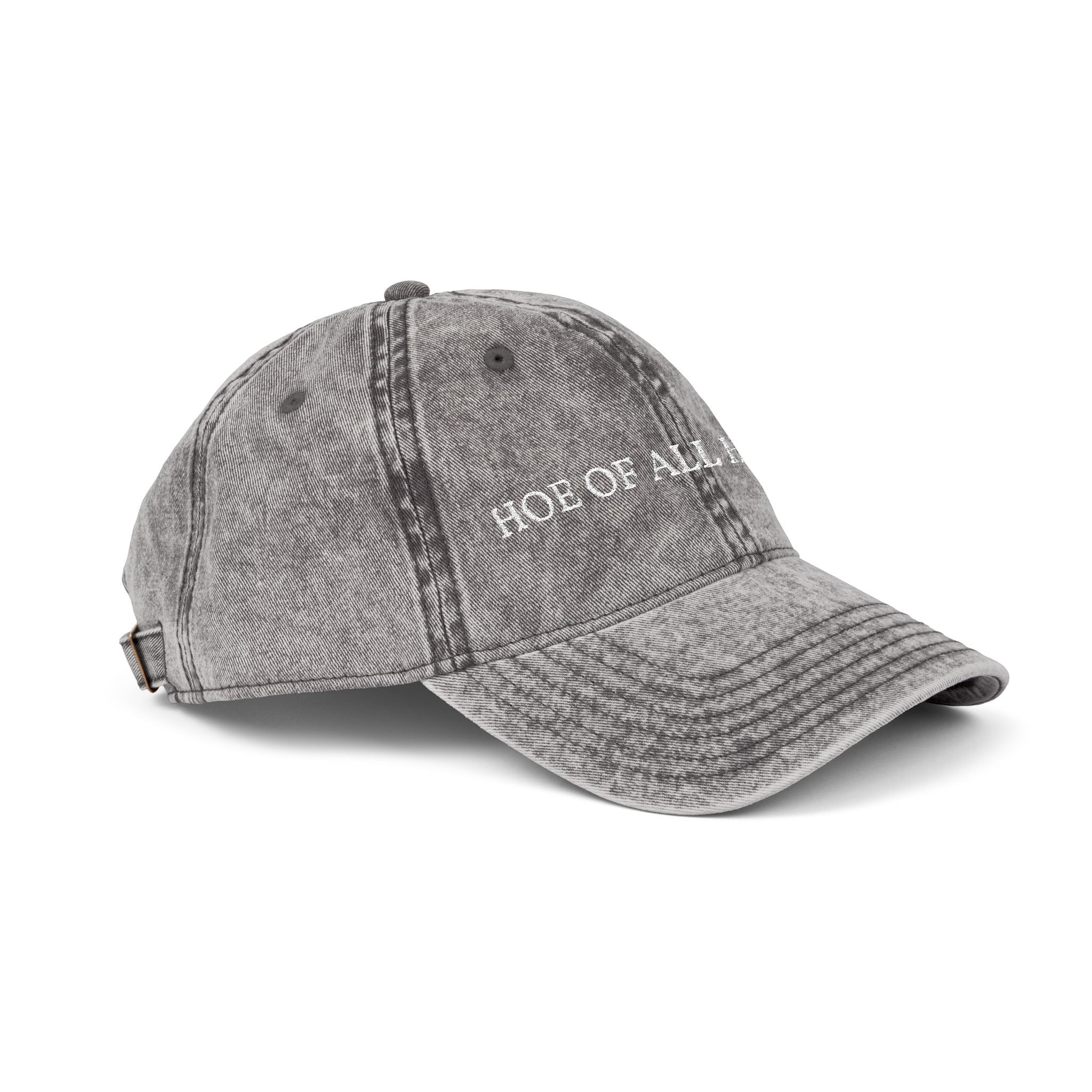 Hoe Of All Hobbies - Vintage Wash Embroidered Dad Cap
