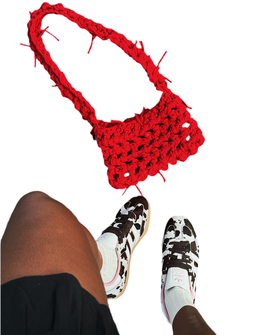 MESH SHOULDER BAG - RUBY