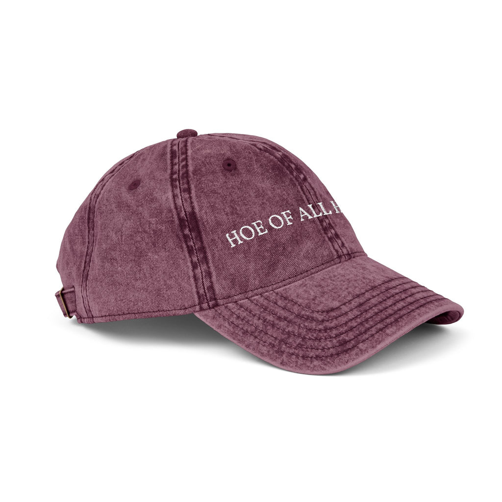 Hoe Of All Hobbies - Vintage Wash Embroidered Dad Cap